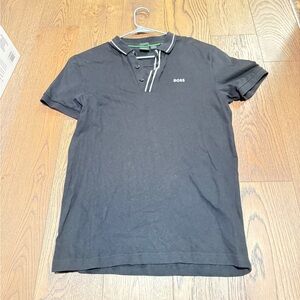 3x Boss Dark Polo Shirts with White Accents